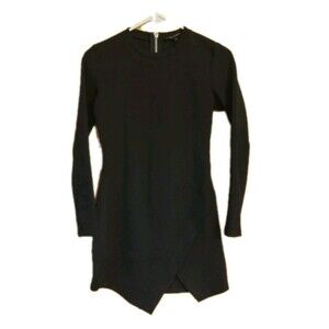 Olivaceous Women Black Long Sleeve Blouse S